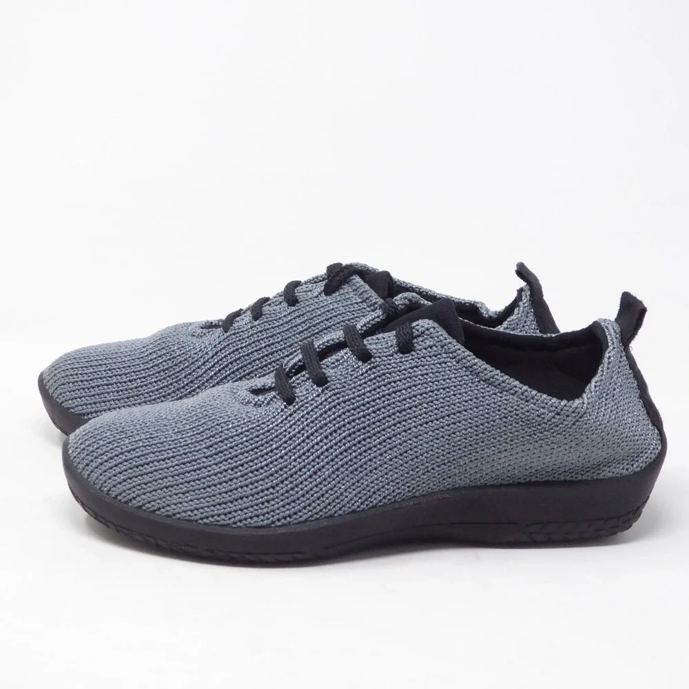 Arcopedico Women LS Lace-Up Shoe Titanium Grey Knit Comfort Sneakers 38 / 7-7.5